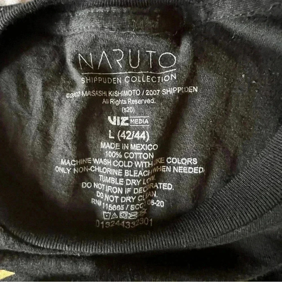 Naruto Uzumaki Shippuden Collection Graphic Tee Shirt Viz Media Anime Manga Sz L - Picture 4 of 4
